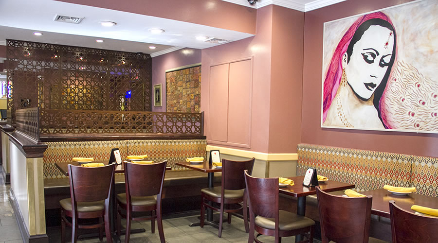 Kashmir Dining Room with Indian artwork