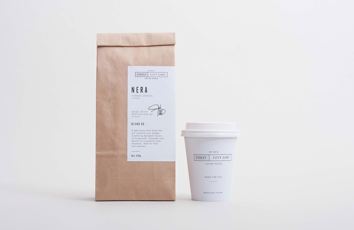 Coffee Packaging Design - Street Fifty Eight &ndash; Coffee House 01