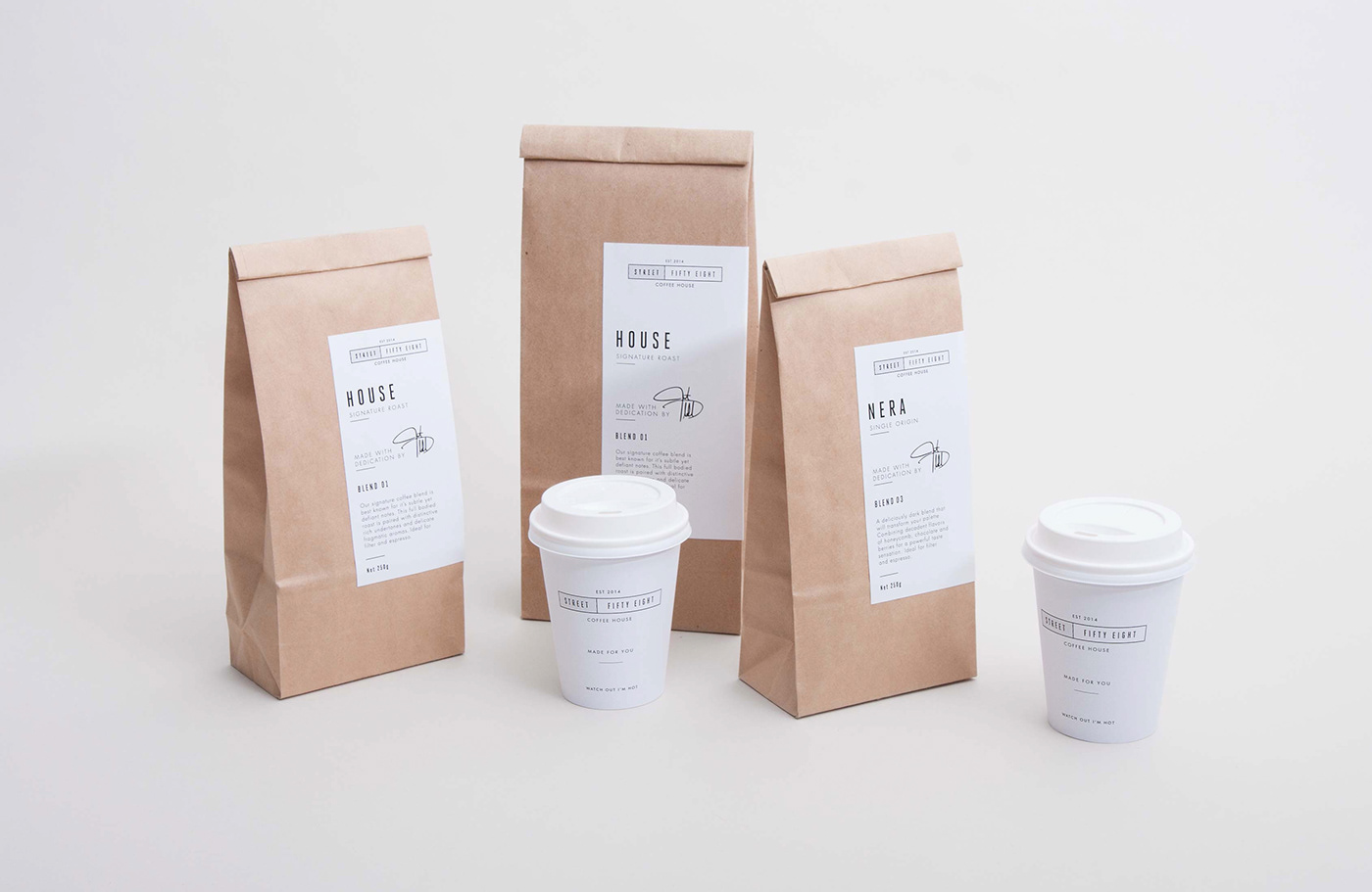 Coffee Packaging Design - Street Fifty Eight &ndash; Coffee House 03