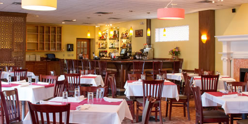 Holi dining room from rear of restaurant looking to bar