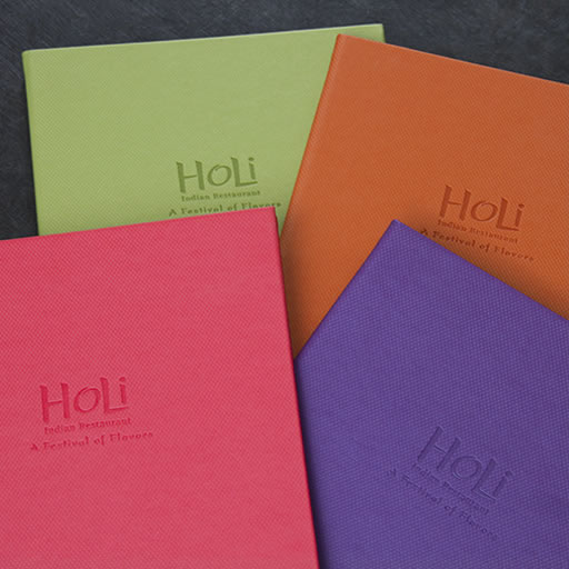 custom colorful menu covers