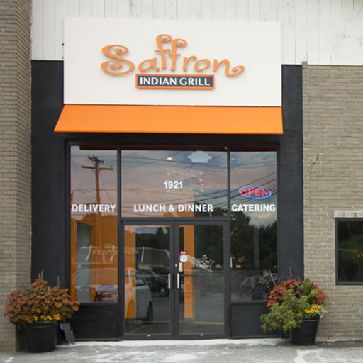Saffron Exterior and window signage 